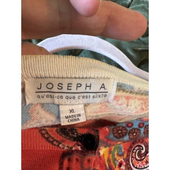 Joseph A Banks Womens Boho Paisley Daisies Cardigan XL - Picture 10 of 10